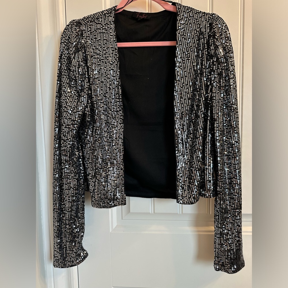 Hematite Sequins Blazer